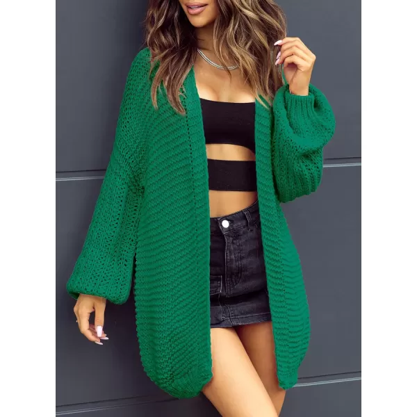 Sidefeel Women's Cardigan Sweaters 2024 Fall Fashions Open Front Oversized Lantern Sleeve Chunky Knitted Outwear