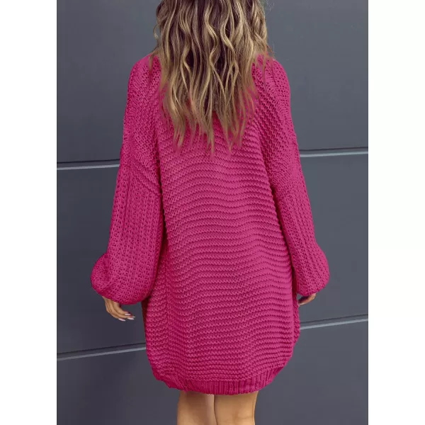 Sidefeel Women's Cardigan Sweaters 2024 Fall Fashions Open Front Oversized Lantern Sleeve Chunky Knitted Outwear