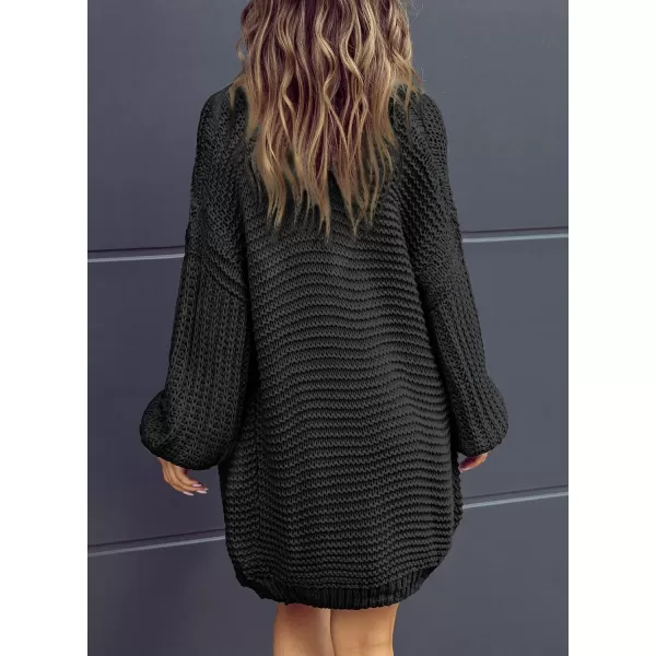 Sidefeel Women's Cardigan Sweaters 2024 Fall Fashions Open Front Oversized Lantern Sleeve Chunky Knitted Outwear