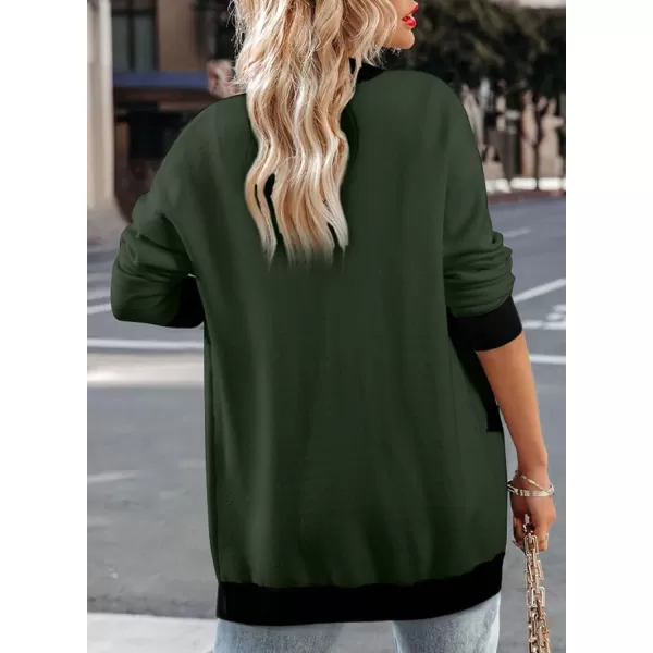 Sidefeel Women's Cardigan Sweaters Open Front Button Down Plaid Chunky Knit Jackets with Pockets
