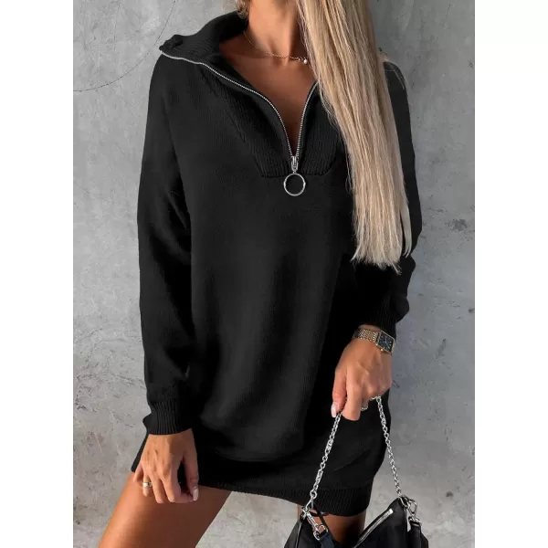 Sidefeel Women's 2024 Fall Sweater Dress Long Sleeve V Neck Striped Knit Bodycon Winter Dresses