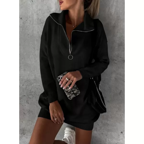 Sidefeel Women's 2024 Fall Sweater Dress Long Sleeve V Neck Striped Knit Bodycon Winter Dresses