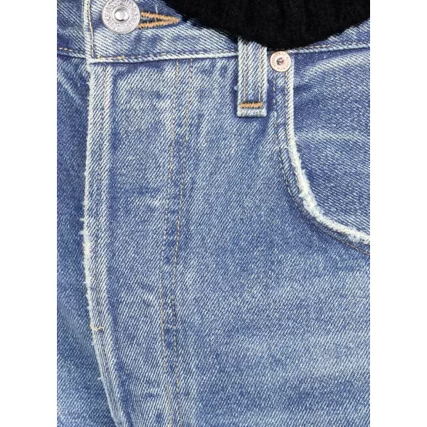 Sidefeel Women's Barrel Jeans Wide Leg Vintage Mid Rise Y2k Baggy Boyfriend Ankle Denim Pants