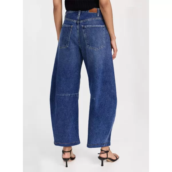 Sidefeel Women's Barrel Jeans Wide Leg Vintage Mid Rise Y2k Baggy Boyfriend Ankle Denim Pants