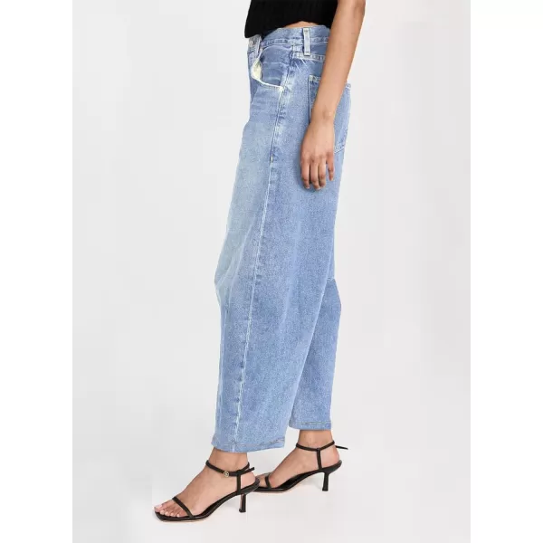 Sidefeel Women's Barrel Jeans Wide Leg Vintage Mid Rise Y2k Baggy Boyfriend Ankle Denim Pants