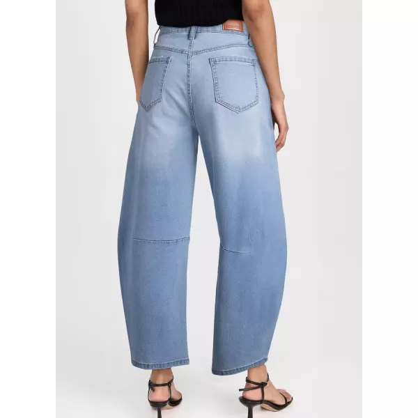 Sidefeel Women's Barrel Jeans Wide Leg Vintage Mid Rise Y2k Baggy Boyfriend Ankle Denim Pants