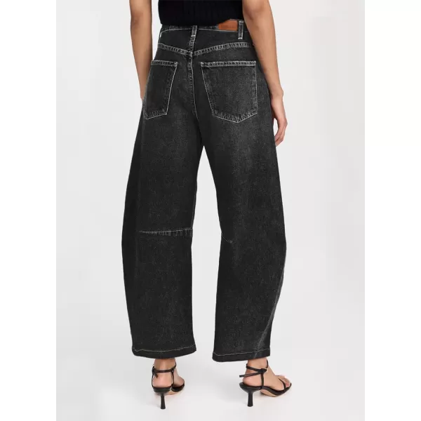 Sidefeel Women's Barrel Jeans Wide Leg Vintage Mid Rise Y2k Baggy Boyfriend Ankle Denim Pants