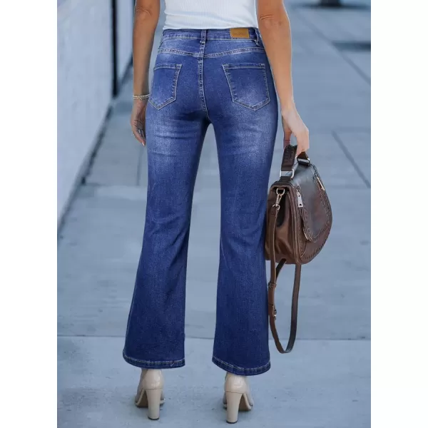 Sidefeel Womens Bootcut Jeans Stretchy High Waisted Bottoms Straight Leg Bell Bottom Jeans