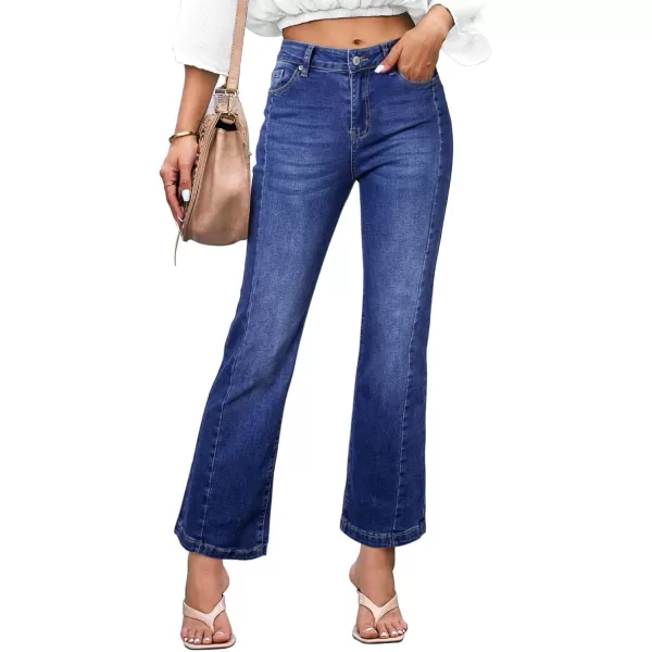 Sidefeel Womens Bootcut Jeans Stretchy High Waisted Bottoms Straight Leg Bell Bottom Jeans