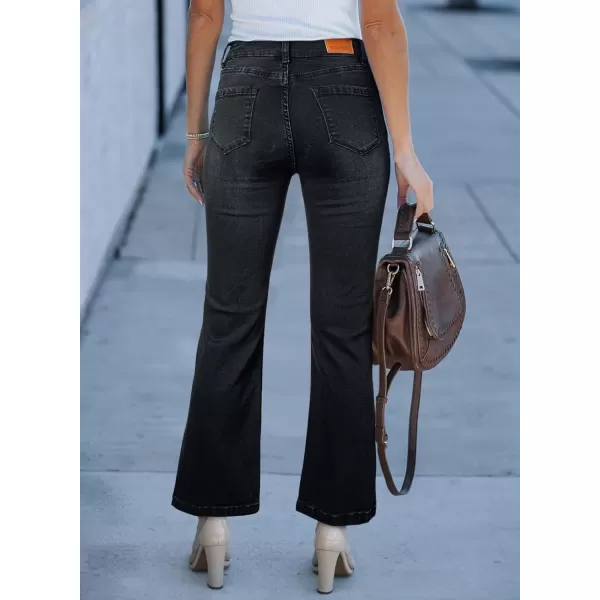 Sidefeel Womens Bootcut Jeans Stretchy High Waisted Bottoms Straight Leg Bell Bottom Jeans