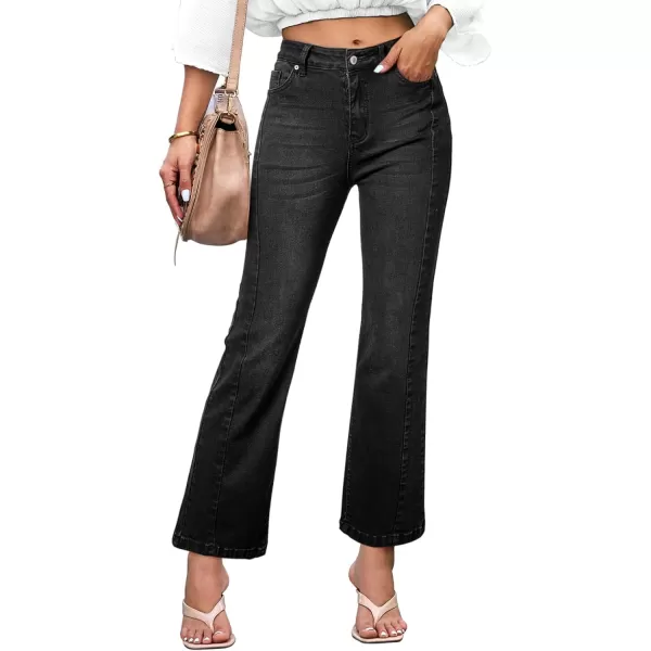 Sidefeel Womens Bootcut Jeans Stretchy High Waisted Bottoms Straight Leg Bell Bottom Jeans