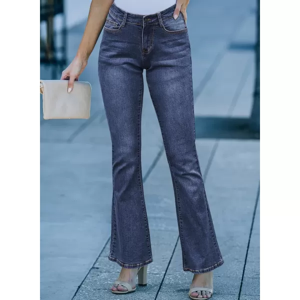 Sidefeel Women's High Waisted Bell Bottom Bootcut Jeans Flared Wide Leg Denim Pants