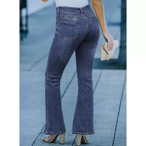 Sidefeel Women's High Waisted Bell Bottom Bootcut Jeans Flared Wide Leg Denim Pants
