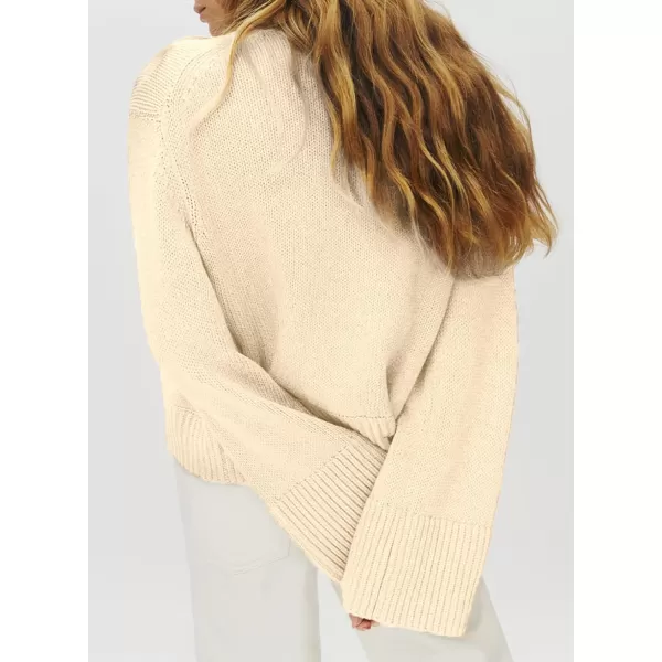 Sidefeel Women's Open Front Long Sleeve Button Oversized Chunky Knit Cardigan Sweater