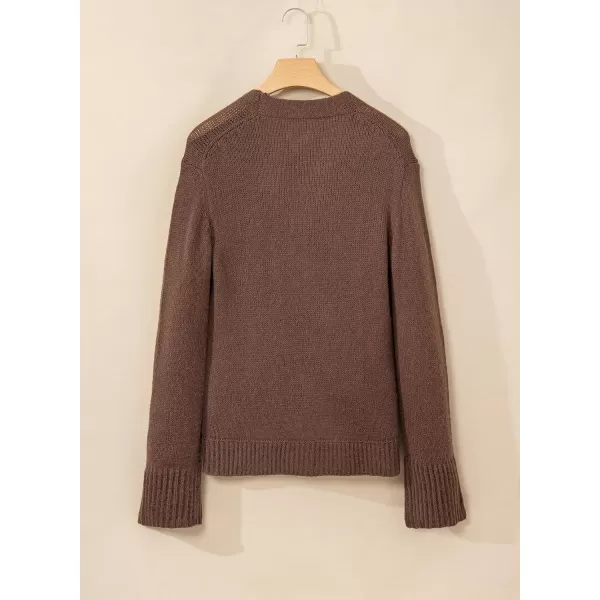 Sidefeel Women's Open Front Long Sleeve Button Oversized Chunky Knit Cardigan Sweater
