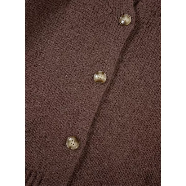 Sidefeel Women's Open Front Long Sleeve Button Oversized Chunky Knit Cardigan Sweater