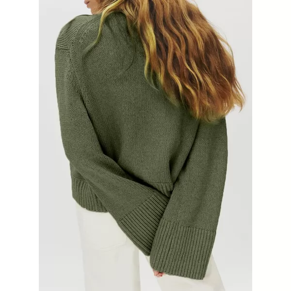Sidefeel Women's Open Front Long Sleeve Button Oversized Chunky Knit Cardigan Sweater