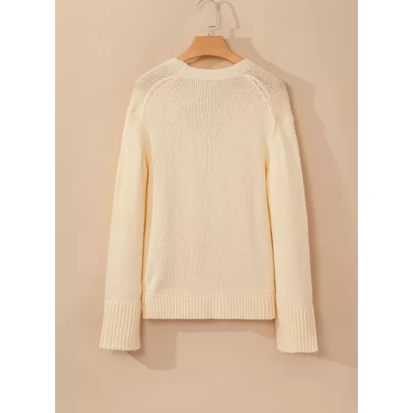 Sidefeel Women's Open Front Long Sleeve Button Oversized Chunky Knit Cardigan Sweater