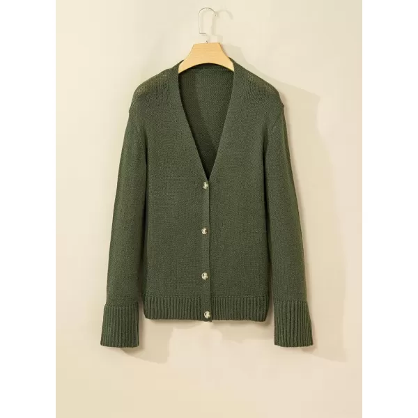 Sidefeel Women's Open Front Long Sleeve Button Oversized Chunky Knit Cardigan Sweater