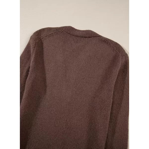 Sidefeel Women's Open Front Long Sleeve Button Oversized Chunky Knit Cardigan Sweater