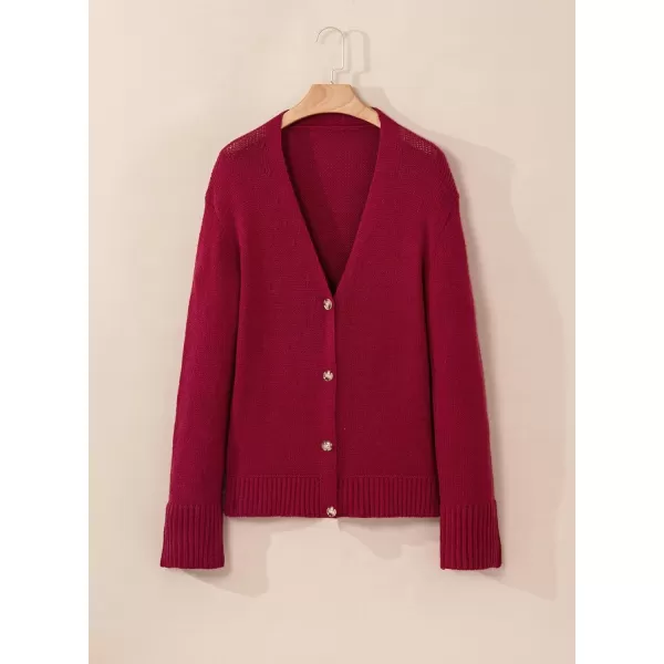 Sidefeel Women's Open Front Long Sleeve Button Oversized Chunky Knit Cardigan Sweater