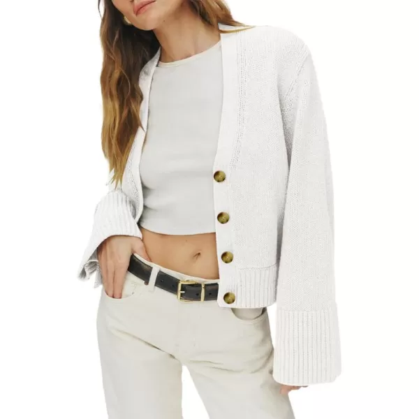 Sidefeel Women's Open Front Long Sleeve Button Oversized Chunky Knit Cardigan Sweater