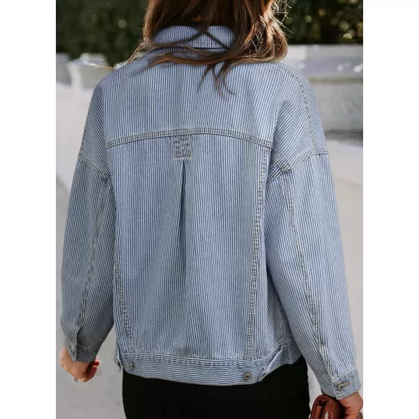 Sidefeel Women's Denim Jean Jackets Casual Long Sleeve 2024 Fall Outfits Boyfriend Coat with Pockets