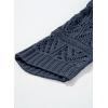 imageSidefeel Womens 2025 Spring Summer Crochet Tops Off The Shoulder Hollow Out Knit Tops 34 Sleeve Pullover Sweater Cover UpsNavy Blue