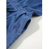 imageSidefeel Womens Denim Dress Sleeveless Casual V Neck Ruffle Zipper Jean Dresses
