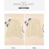 imageSidefeel Womens Sweaters Lightweight Casual Long Sleeve Loose Crochet Hollow Out Knit Pullover Tops ClothingApricot