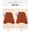 imageSidefeel Womens Sweaters Lightweight Casual Long Sleeve Loose Crochet Hollow Out Knit Pullover Tops ClothingGold Flame