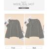 imageSidefeel Womens Sweaters Lightweight Casual Long Sleeve Loose Crochet Hollow Out Knit Pullover Tops ClothingGray