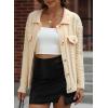 imageSidefeel Womens 2024 Fall Long Sleeve Open Front Cardigan Sweaters Button Down Cable Knit Chunky Sweaters OutwearApricot