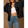 imageSidefeel Womens 2024 Fall Long Sleeve Open Front Cardigan Sweaters Button Down Cable Knit Chunky Sweaters OutwearBlack
