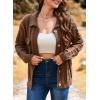 imageSidefeel Womens 2024 Fall Long Sleeve Open Front Cardigan Sweaters Button Down Cable Knit Chunky Sweaters OutwearBrown