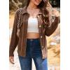 imageSidefeel Womens 2024 Fall Long Sleeve Open Front Cardigan Sweaters Button Down Cable Knit Chunky Sweaters OutwearBrown