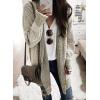imageSidefeel Womens 2025 Fall Outfits Long Sleeve Open Front Cardigan Sweaters Oversized Checkered Chunky Knit Sweaters CoatApricot