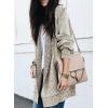 imageSidefeel Womens 2025 Fall Outfits Long Sleeve Open Front Cardigan Sweaters Oversized Checkered Chunky Knit Sweaters CoatApricot