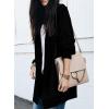 imageSidefeel Womens 2025 Fall Outfits Long Sleeve Open Front Cardigan Sweaters Oversized Checkered Chunky Knit Sweaters CoatBlack