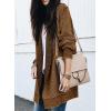 imageSidefeel Womens 2025 Fall Outfits Long Sleeve Open Front Cardigan Sweaters Oversized Checkered Chunky Knit Sweaters CoatBrown