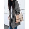 imageSidefeel Womens 2025 Fall Outfits Long Sleeve Open Front Cardigan Sweaters Oversized Checkered Chunky Knit Sweaters CoatDark Gray