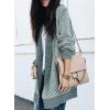 imageSidefeel Womens 2025 Fall Outfits Long Sleeve Open Front Cardigan Sweaters Oversized Checkered Chunky Knit Sweaters CoatLight Blue