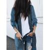 imageSidefeel Womens 2025 Fall Outfits Long Sleeve Open Front Cardigan Sweaters Oversized Checkered Chunky Knit Sweaters CoatSky Blue