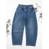 imageSidefeel Womens Barrel Jeans Wide Leg Vintage Mid Rise Y2k Baggy Boyfriend Ankle Denim PantsClassic Blue