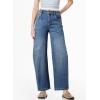 imageSidefeel Womens Barrel Jeans Wide Leg Vintage Mid Rise Y2k Baggy Boyfriend Ankle Denim PantsClassic Blue