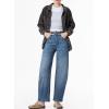imageSidefeel Womens Barrel Jeans Wide Leg Vintage Mid Rise Y2k Baggy Boyfriend Ankle Denim PantsClassic Blue