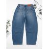 imageSidefeel Womens Barrel Jeans Wide Leg Vintage Mid Rise Y2k Baggy Boyfriend Ankle Denim PantsClassic Blue