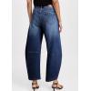 imageSidefeel Womens Barrel Jeans Wide Leg Vintage Mid Rise Y2k Baggy Boyfriend Ankle Denim PantsDeep Blue