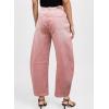 imageSidefeel Womens Barrel Jeans Wide Leg Vintage Mid Rise Y2k Baggy Boyfriend Ankle Denim PantsPink
