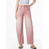 imageSidefeel Womens Barrel Jeans Wide Leg Vintage Mid Rise Y2k Baggy Boyfriend Ankle Denim PantsPink
